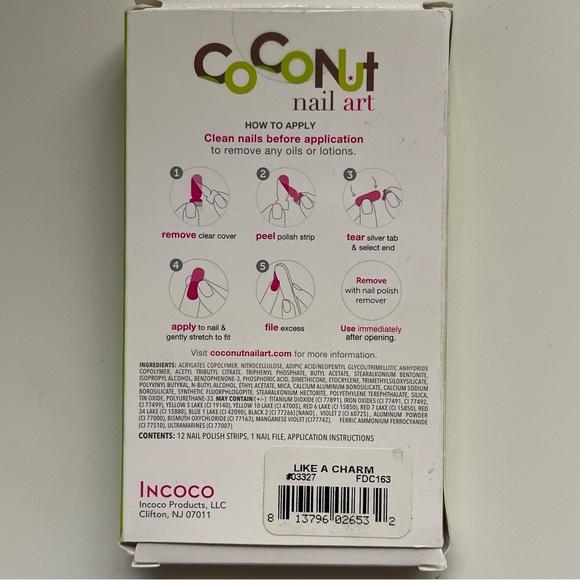 ✨💝2/$10💝✨ Incoco Glitter and Pink Polka Dot Nail Art Set Like A Charm Coquette - Picture 3 of 5